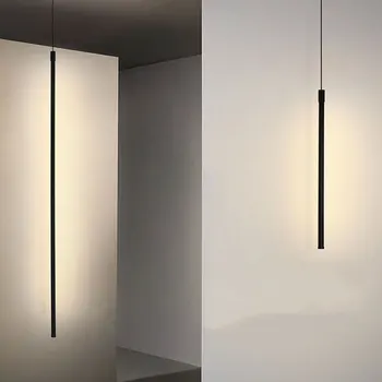 Скандинавский стиль, черные светодиодные подвесные светильники для украшения дома, минималистичный прикроватный светильник для спальни в гостиной, светильник для внутреннего освещения в спальне