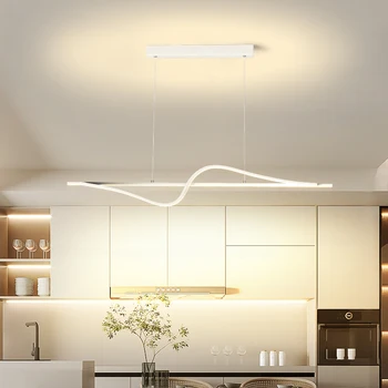 Современная люстра NEO Gleam, черно-белая, для украшения кухни в столовой, Подвесные светодиодные люстры AC110-220V, светильники