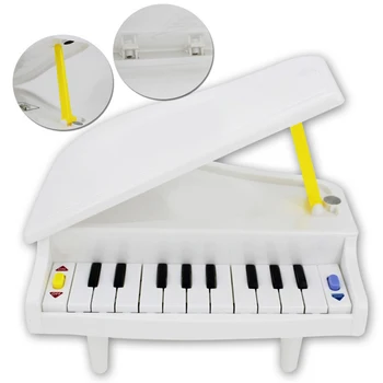 Самая продаваемая маленькая игрушка-пианино, детский белый пластиковый музыкальный инструмент, игрушечное электронное пианино с 11 клавишами, имитирующее электрический