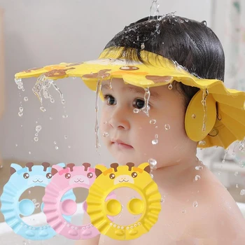 Безопасный шампунь для душа ребенка, защита для ванны, Мягкая шапочка для мытья волос, защита для детей, Шапочка для душа, Шапочка для детей