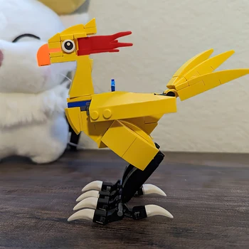 Модель животного MOC Final Bird Chocoboed Строительные блоки Фигурки Cloud Strife Кирпичи Сефирот Игрушки для рождественских подарков
