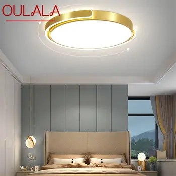 Потолочный светильник OULALA в скандинавском стиле, современные золотые круглые лампы, простые светильники, светодиодные дома для гостиной