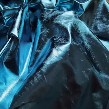 Текстурированная Синтетическая Кожа Ткань Павлиньего цвета Водонепроницаемые нашивки своими руками Декор сумки Сценический Косплей Пальто Одежда Дизайнерская Ткань
