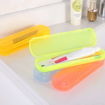 Переносная коробка для хранения зубных щеток ярких цветов, Многофункциональный прозрачный футляр для зубной пасты, аксессуары для ванной комнаты
