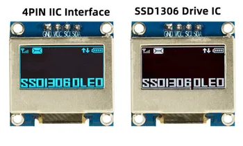 IPS 0,96-дюймовый 4PIN Синий/Белый/Желто-Синий OLED-Экранный Модуль С Защитной Крышкой SSD1306 Drive IC 3.3V IIC Интерфейс 128* 64