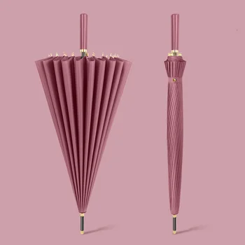 Длинный розовый зонт от солнца, изготовленный на заказ Японский зонт от дождя, большой и прочный Пляжный Роскошный мужской автоматический зонт Sombrilla с защитой от ультрафиолета
