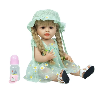 KEIUMI Новое Силиконовое Виниловое платье Принцессы Реборн 55 см 22 дюйма Коллекция кукол Bebe Reborn Toys Подарки на День рождения для ребенка