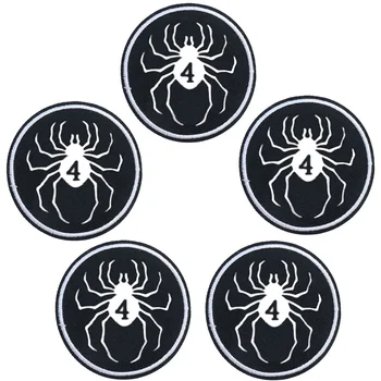 Нашивка 4 Redan с рисунком охотника на насекомых, Серебристый паук с рисунком насекомого, Вышитая тканевая нашивка, аппликация для костюма, нашивка PMC Redan