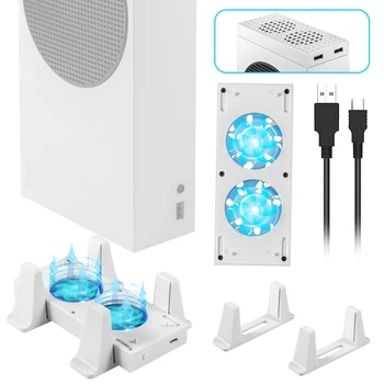 Охлаждающий вентилятор только для Xbox серии S, аксессуар Cooler Duck Station для Xbox серии S, может регулировать скорость 3-й передачи, 2 запасных USB-порта