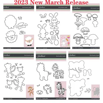 Пасхальный кролик, слоновий гриб 2023, новый мартовский выпуск металлических штампов для вырезок своими руками /декор для фотоальбома с тиснением