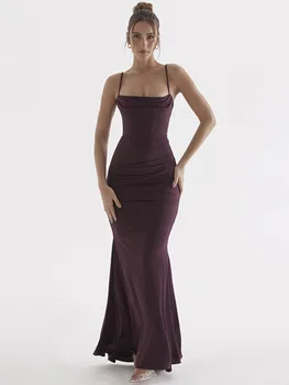 Элегантные Сексуальные черные вечерние платья для женщин 2023, Летний корсетный топ, платье Макси с расклешенным подолом, вечернее скромное платье