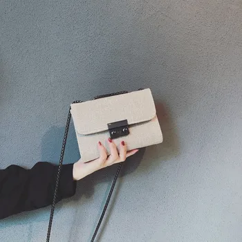Женская модная брендовая дизайнерская новинка 2020 года, сумка-мессенджер на цепочке, модная сумка через плечо, простая полосатая популярная женская сумка
