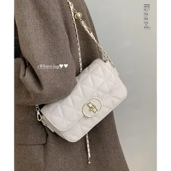 Высококачественная дизайнерская сумка через плечо с цепочкой для женщин 2023, новая модная сумка через плечо, роскошная дизайнерская маленькая сумочка, Милый кошелек, тренд