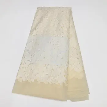 Африканская кружевная ткань 2023, новейшая желтая индийская ткань сари, высококачественная тюлевая кружевная ткань с блестками для свадебного платья YYZ810