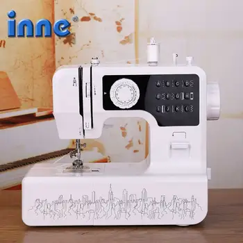 Швейная машинка INNE С 12 Встроенными схемами Стежков, Мини-Портативным бытовым ночником Спереди и металлическим стентом Для обратного Шитья