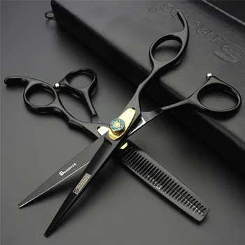 Парикмахерские ножницы 6-дюймовые профессионального парикмахера-стилиста парикмахерские плоские ножницы для стрижки тонких волос комбинированный набор