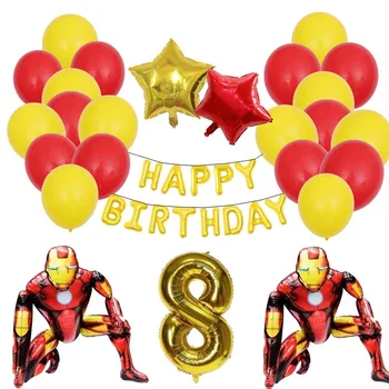 1 комплект, Супергерой, 3D Человек-паук, Набор воздушных шаров из фольги Marvel, Латексные воздушные шары, украшение для вечеринки по случаю Дня рождения, Детский душ, надувные детские игрушки
