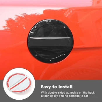Крышка Крышки Топливного бака для Заливной Горловины Автомобиля Аксессуары для Внешней Отделки Ford Mustang 2015-2022 (Черный)