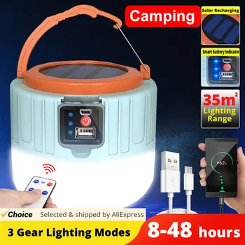 Z30 Мощный солнечный светодиодный фонарь для кемпинга, USB-перезаряжаемая лампа для уличной палатки, портативный фонарь, аварийные огни для кемпинга