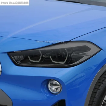 2 шт. Защитная пленка для автомобильных фар, Прозрачная черная наклейка из ТПУ для BMW X2 F39 2017-Настоящие Аксессуары