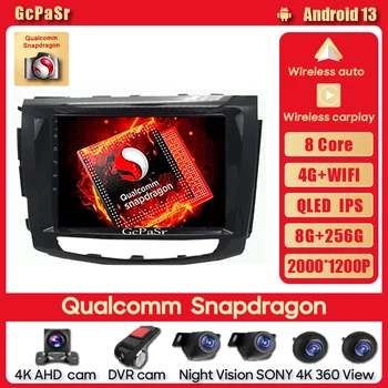 Автомагнитола Qualcomm Snapdragon Мультимедийный видеоплеер Sony cam Android 12 для Great wall GWM STEED Greatwall Wingle 6 Навигация
