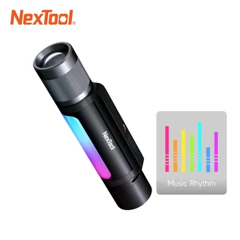 Nextool 12 in1/ 6 in1 Фонарик, Водонепроницаемый динамик, USB-C Блок питания С голосовой активацией, цветной RGB Музыкальный ритм, Световая сигнализация