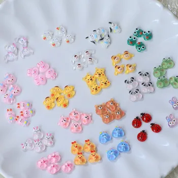 Оптовые Поставки Кавайных Мини-Маленьких Мультяшных Аксессуаров Для Ногтей Cute Sanrioed Bear Kuromis Frog 3D Декоративные Подвески Для Дизайна Ногтей