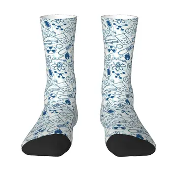 Носки для химической лаборатории с забавным принтом для женщин и мужчин, эластичные летние, осенне-зимние носки для научной, биологической команды