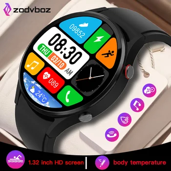 Мужские смарт-часы 2023 FT32 для Galaxy Watch 4 с полным сенсорным экраном IP68, водонепроницаемые Женские часы с индивидуальным циферблатом и температурой тела