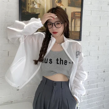 Новинка 2022 года, корейская мода, повседневные весенне-летние университетские пальто с защитой от ультрафиолета, винтажная одежда harajuku, бейсбольная женская тонкая куртка