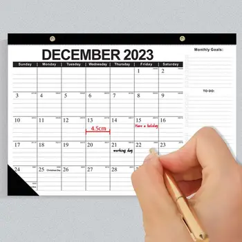 Классический Английский календарь на 2023 год, Большой настенный календарь, Ежедневное Еженедельное расписание, годовой планировщик, Органайзер для повестки дня, Канцелярские принадлежности