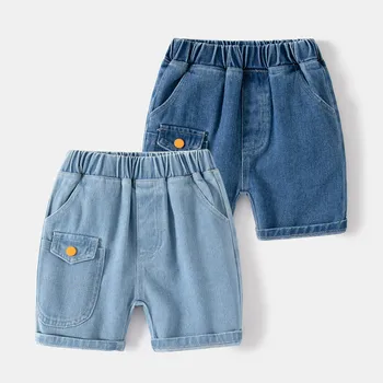 Детские джинсовые шорты для маленьких мальчиков и девочек, крутые джинсы с карманами 2023, новые летние джинсы для малышей, брюки и шорты, детская одежда от 1 до 6 лет