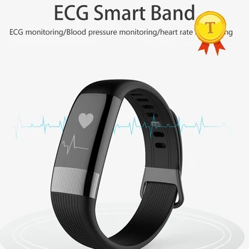 Новый модный OLED-ЭКГ Смарт-браслет, поддерживающий кровяное давление, монитор сердечного ритма, пошаговая учетная запись для Android ios