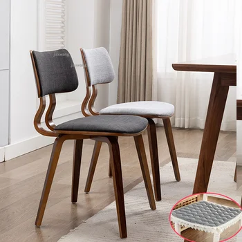 Обеденные стулья из массива скандинавского дерева бытовая Кухня Стул со спинкой для спальни Современная минималистская Мебель стул для ресторана отеля Z