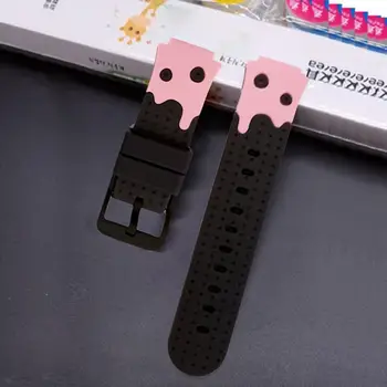 Силиконовый удобный 20-миллиметровый сменный ремешок для умных часов Легкий гибкий браслет для детей