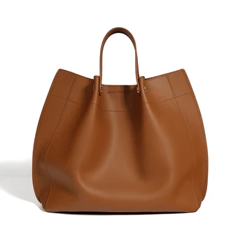 Женские сумки-тоут из воловьей кожи, модные дизайнерские сумки, сумка-ведро, сумка через плечо, сумка подмышками, натуральная кожа, большая вместимость для офисной леди.