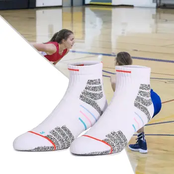 1 Пара коротких носков, не скатывающийся, недеформируемый протектор для ног, баскетбольные спортивные носки, носки для фитнеса