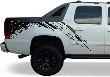 Виниловая наклейка Bubbles Designs с изображением брызг грязи на кровати, совместимая с Chevrolet Avalanche 2007-2013 (черный)