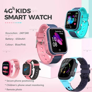 Умные часы детские 4G Водонепроницаемые часы Камера голосового вызова HD Умные часы SOS для детей GPS Местоположение для студентов часы для мальчиков и девочек