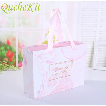 Переносной картонный ящик из розового мрамора, подарочная коробка, коробка для хранения обуви, одежды, куртки, бумаги для душа ребенка, подарочные коробки для шоколада