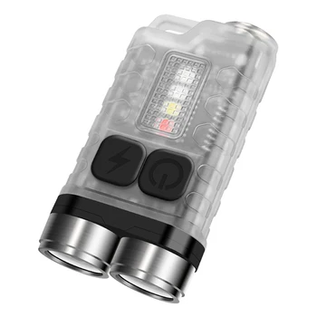 Мини-брелок-фонарик светодиодный перезаряжаемый фонарик UltraFire V3 Портативный магнитный USB-фонарик для зарядки высокой мощности для кемпинга