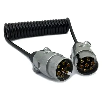 12 В 7-контактные Металлические заглушки для прицепа с фигурным кабелем-удлинителем 1,5 м, удлинитель Ca, челнок
