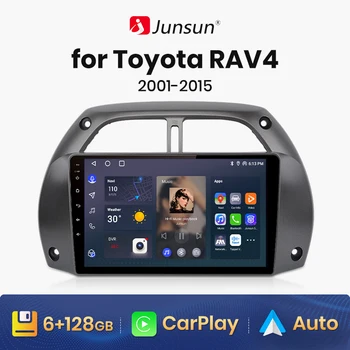 Junsun V1 AI Voice Wireless CarPlay Android Авторадио для Toyota RAV4 4 2001-2015 4G Автомобильный Мультимедийный GPS 2din автомагнитола