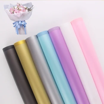 20шт водонепроницаемой оберточной бумаги для цветов розы с золотой каймой, полупрозрачной подарочной упаковки в Корейском стиле, оберточной бумаги для флористических букетов