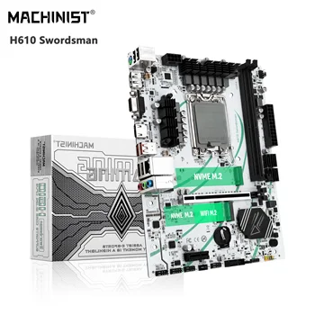 MACHINIST H610 Swordsman Материнская плата LGA 1700 Поддерживает оперативную память DDR4 Memonry SSD M.2 Процессор Intel Core 12-13 поколений 12600F 12700F 13600F
