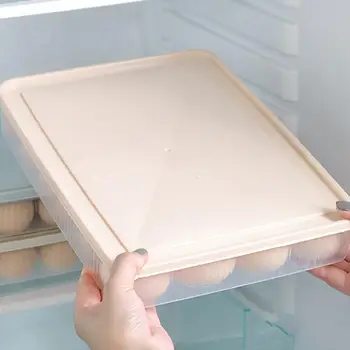 Коробка для яиц, Штабелируемая коробка для хранения яиц, прозрачный Удобный чехол-органайзер для яиц в холодильнике с 24 решетками
