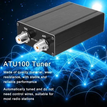 100 Вт ATU100 1,8-50 МГц Автоматический Коротковолновый Антенный Тюнер USB Type-C Перезаряжаемый с OLED-дисплеем 0,91 дюйма ATU-100 DIY Tools