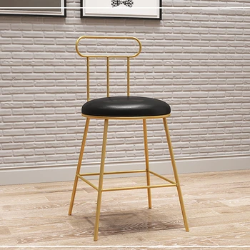 Скандинавский барный стул из кованого железа, мебель для грима, стулья для макияжа, простой ресторан, кафе, шезлонг для спальни в общежитии, стул со спинкой