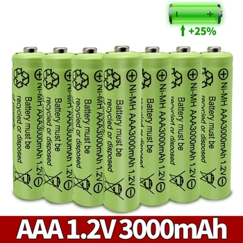 1-20 штук AAA 3000 мАч 3A 1,2 В Ni-MH желтый аккумуляторный элемент для MP3 RC игрушек светодиодный фонарик фонарик