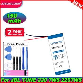 Оригинальный Аккумулятор LOSONCOER 150 мАч Для JBL TUNE 220 TWS 225 TWS 225TWS 220TWS TUNE220 TUNE 225 Аккумулятор Беспроводной Гарнитуры Bluetooth